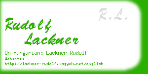 rudolf lackner business card